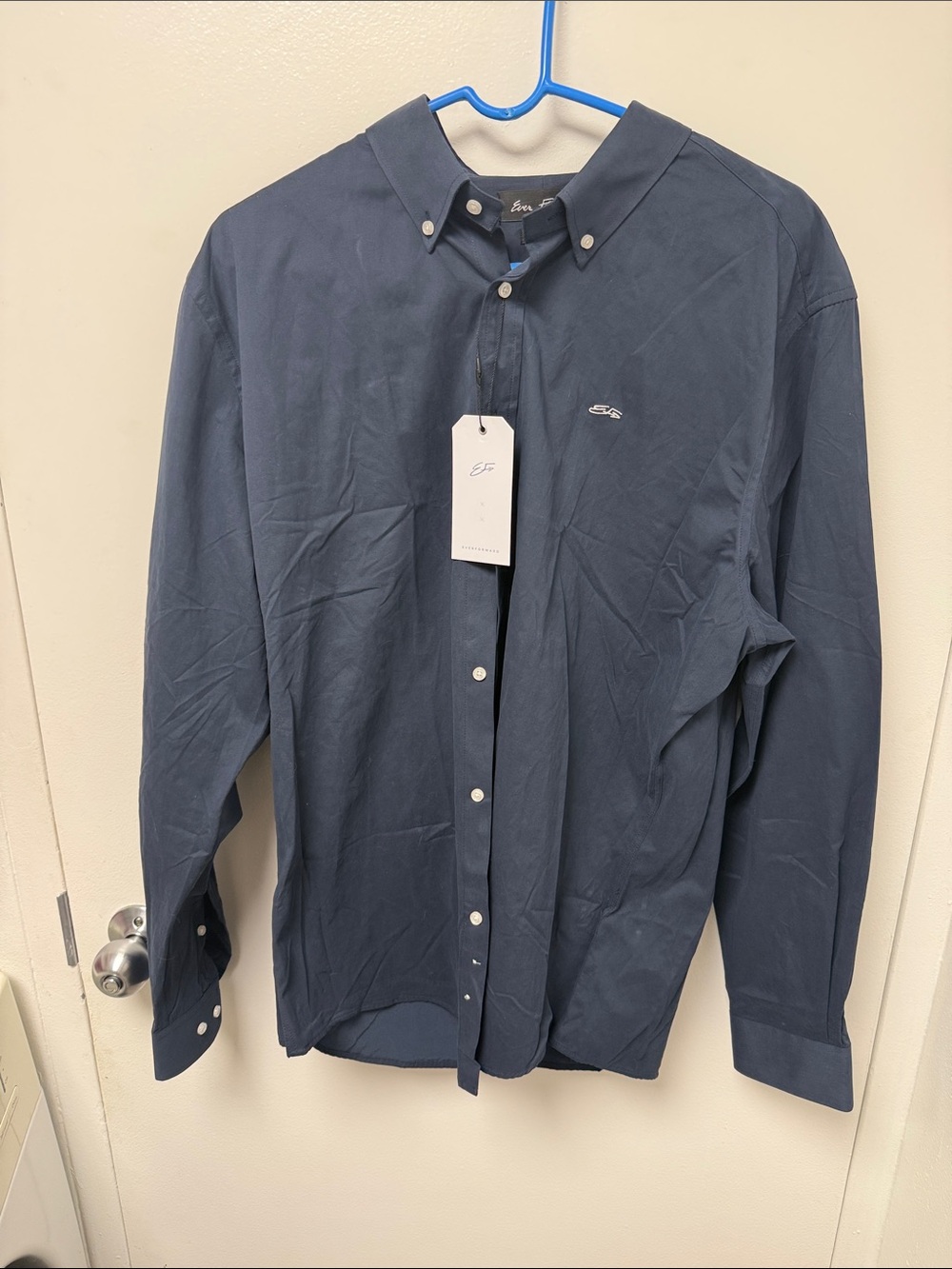 EverForward Men's Premium Button-Down Shirt in Navy NWT